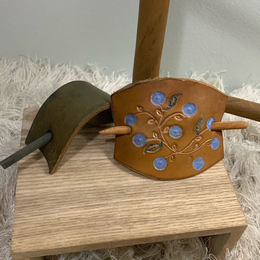 Leather Stick Barrettes Bundle Of Two
